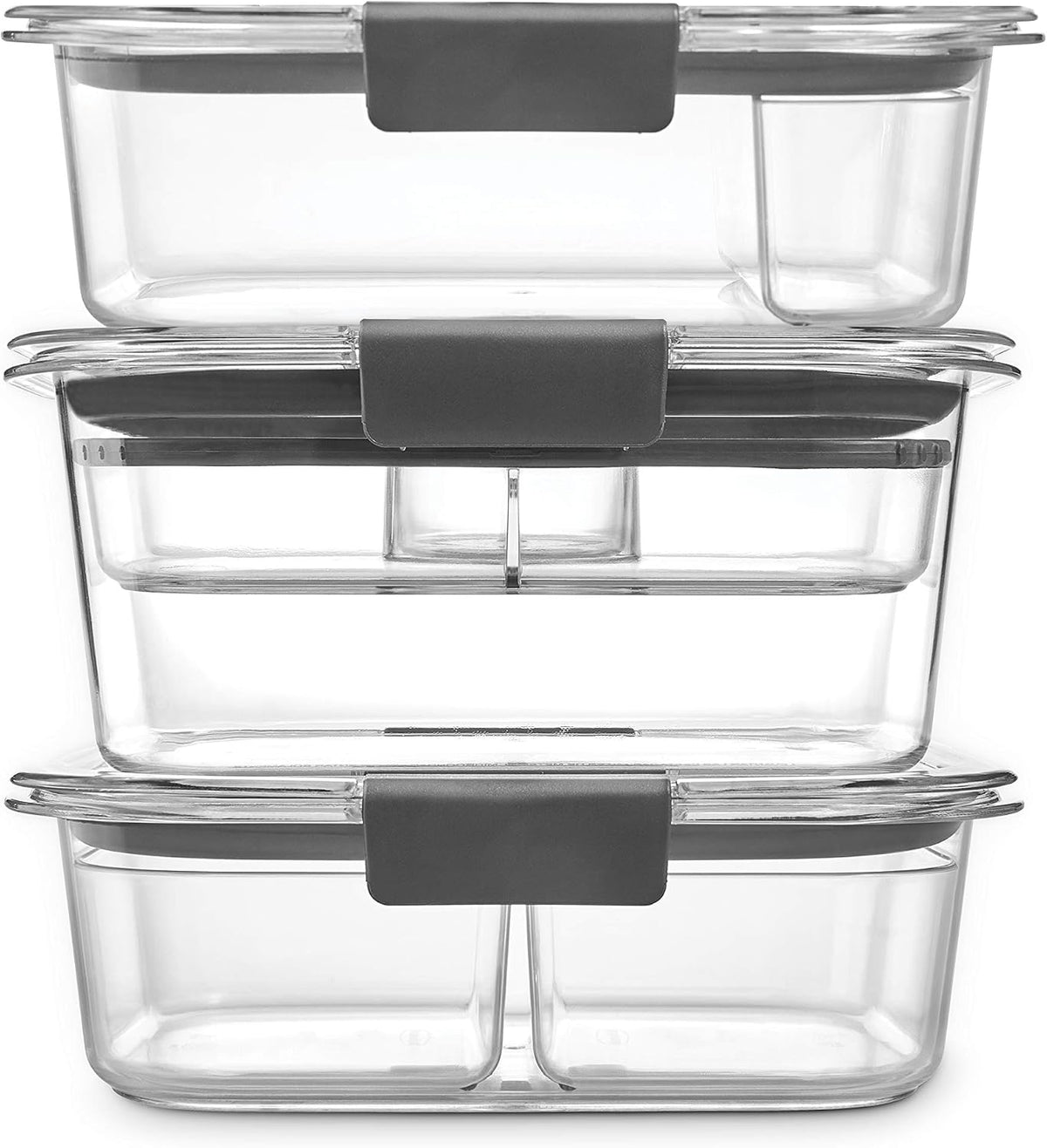 Brilliance Food Storage Containers, Set of 5, BPA-Free, Leak-Proof, Clear