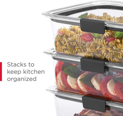 Brilliance Food Storage Containers, Set of 5, BPA-Free, Leak-Proof, Clear