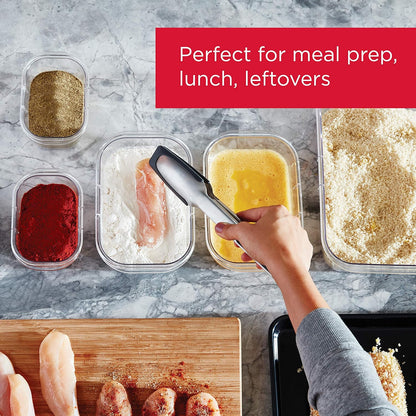 Brilliance Food Storage Containers, Set of 5, BPA-Free, Leak-Proof, Clear