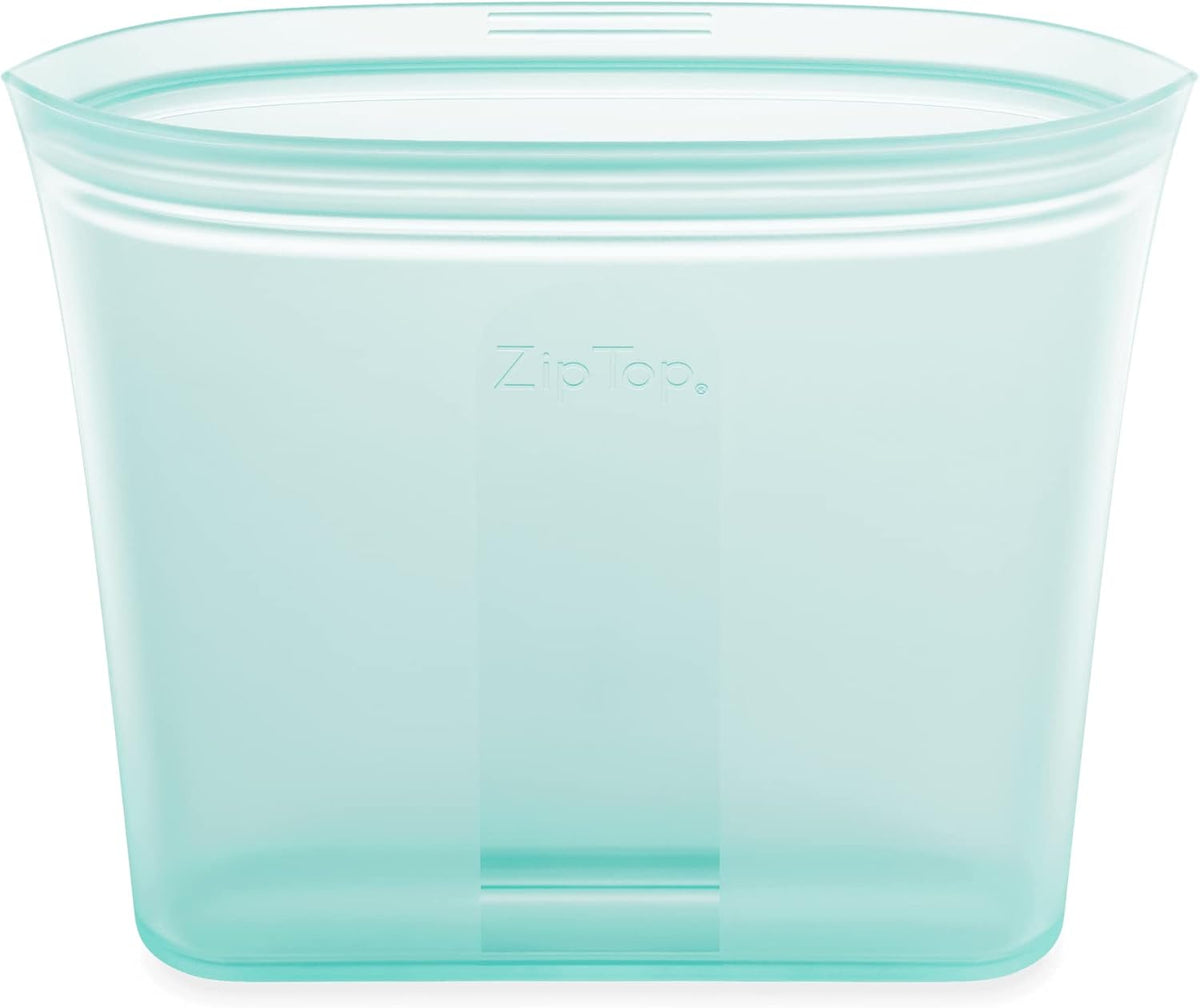 Reusable Food Storage Bags | Sandwich Bag [Teal] | Silicone Meal Prep Container | Microwave, Dishwasher and Freezer Safe | Made in the USA