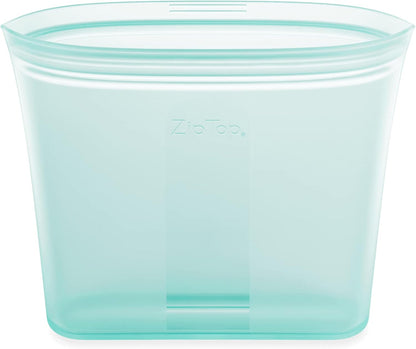 Reusable Food Storage Bags | Sandwich Bag [Teal] | Silicone Meal Prep Container | Microwave, Dishwasher and Freezer Safe | Made in the USA