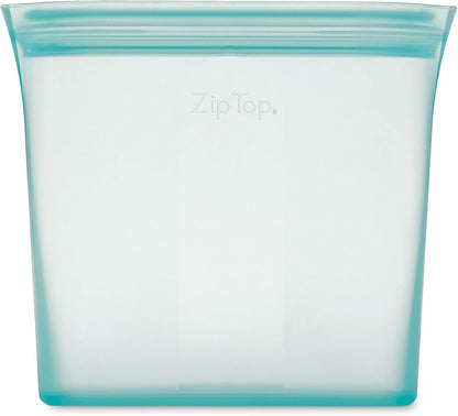Reusable Food Storage Bags | Sandwich Bag [Teal] | Silicone Meal Prep Container | Microwave, Dishwasher and Freezer Safe | Made in the USA