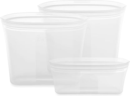 Reusable Food Storage Bags | Sandwich Bag [Teal] | Silicone Meal Prep Container | Microwave, Dishwasher and Freezer Safe | Made in the USA