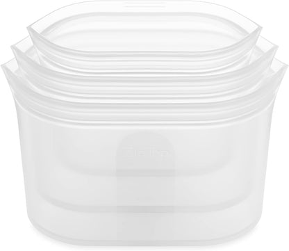 Reusable Food Storage Bags | Sandwich Bag [Teal] | Silicone Meal Prep Container | Microwave, Dishwasher and Freezer Safe | Made in the USA