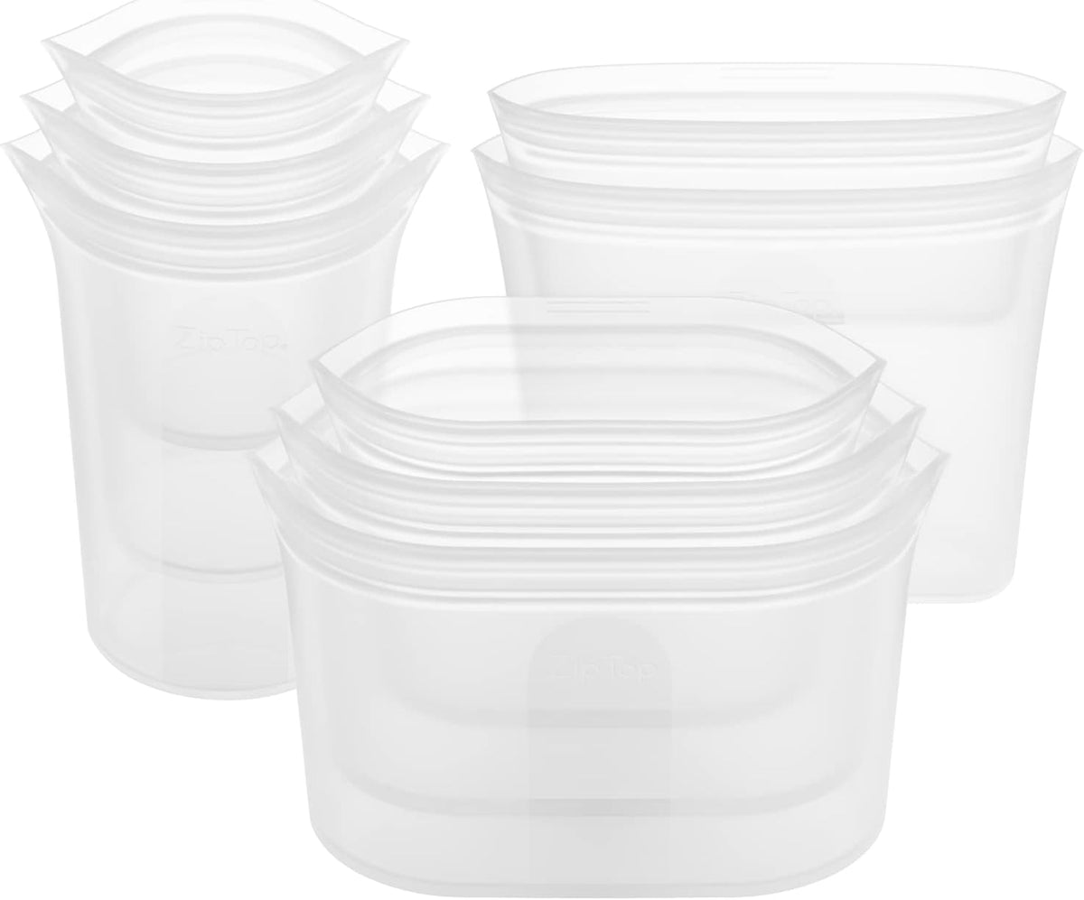 Reusable Food Storage Bags | Sandwich Bag [Teal] | Silicone Meal Prep Container | Microwave, Dishwasher and Freezer Safe | Made in the USA