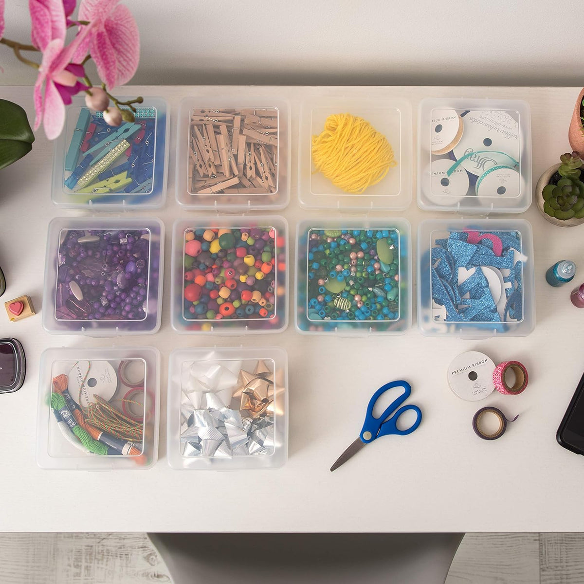 Clear Cases |Made in USA| Plastic Box Organizers - Small