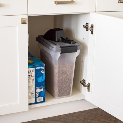 Dog Food Storage Container, Up to 13 lbs, Dark Gray, Made in USA