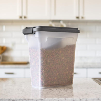 Dog Food Storage Container, Up to 13 lbs, Dark Gray, Made in USA