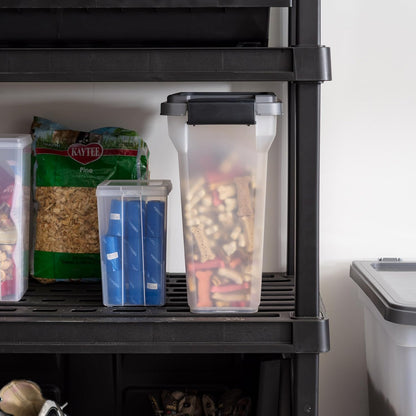 Dog Food Storage Container, Up to 13 lbs, Dark Gray, Made in USA