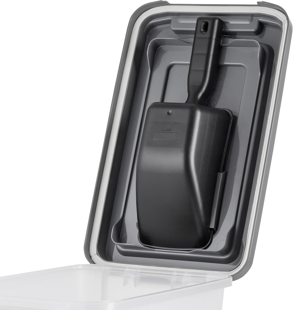 Dog Food Storage Container, Up to 13 lbs, Dark Gray, Made in USA