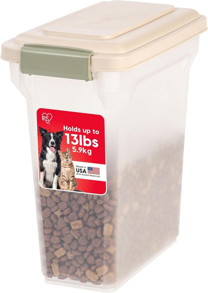 Dog Food Storage Container, Up to 13 lbs, Dark Gray, Made in USA