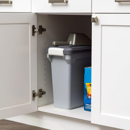 Dog Food Storage Container, Up to 13 lbs, Dark Gray, Made in USA