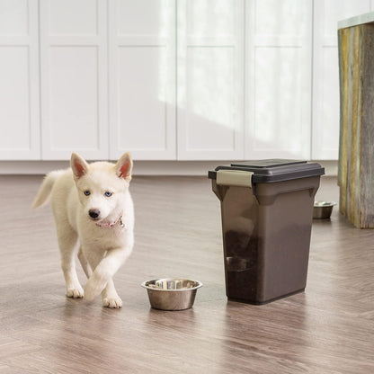 Dog Food Storage Container, Up to 13 lbs, Dark Gray, Made in USA