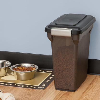 Dog Food Storage Container, Up to 13 lbs, Dark Gray, Made in USA