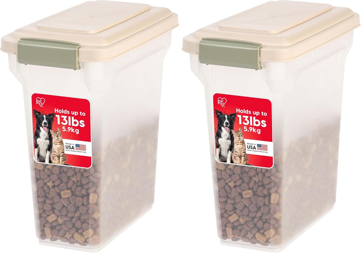 Dog Food Storage Container, Up to 13 lbs, Dark Gray, Made in USA