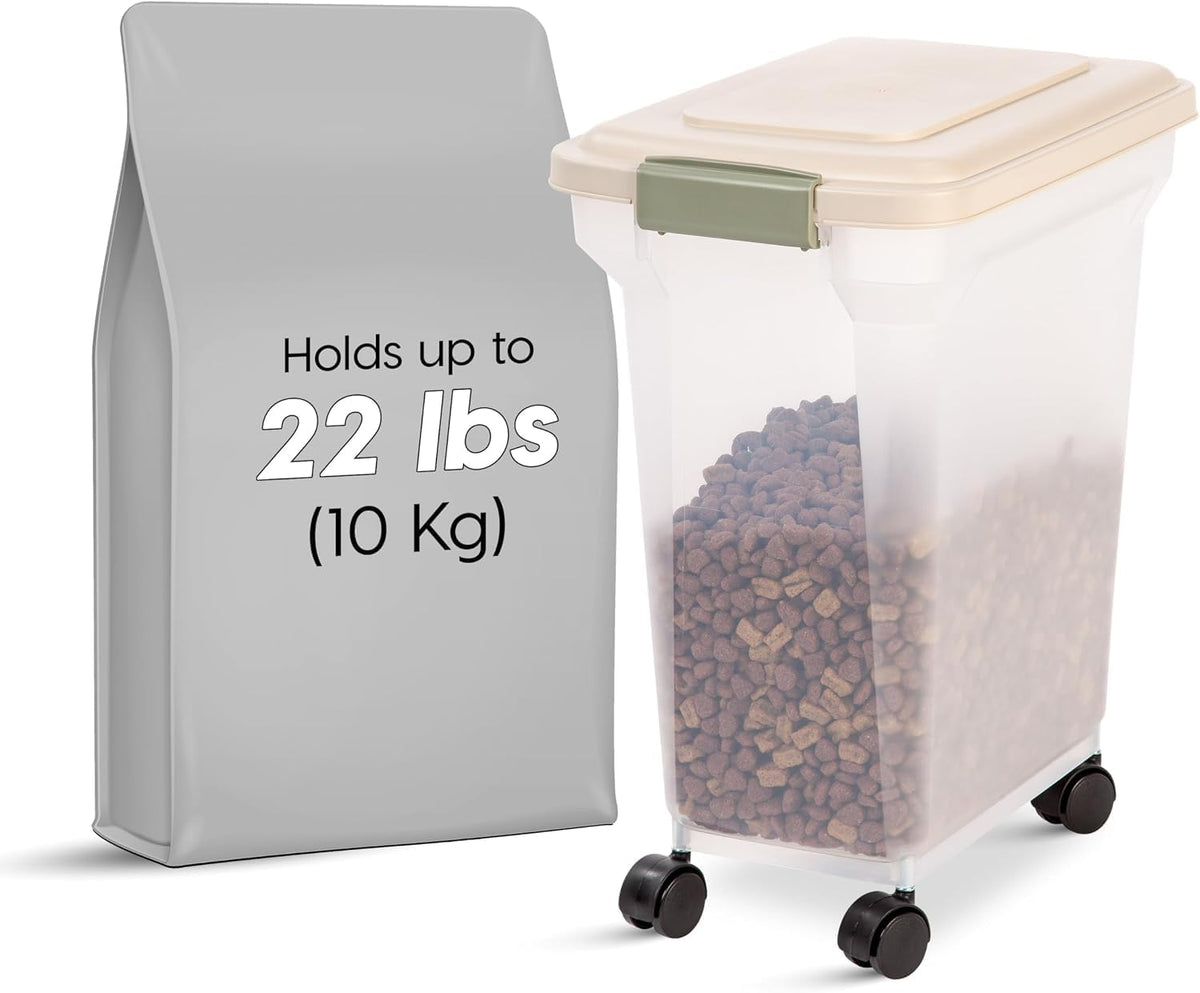 Dog Food Storage Container, Up to 13 lbs, Dark Gray, Made in USA