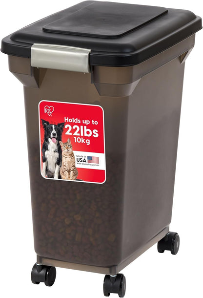 Dog Food Storage Container, Up to 13 lbs, Dark Gray, Made in USA