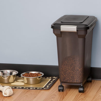 Dog Food Storage Container, Up to 13 lbs, Dark Gray, Made in USA
