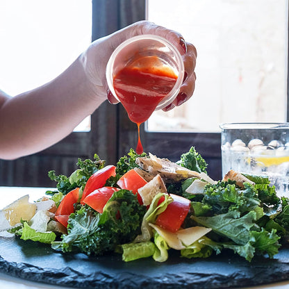2.7 oz Salad Dressing Container to Go with Leakproof Lids, 6 Pack