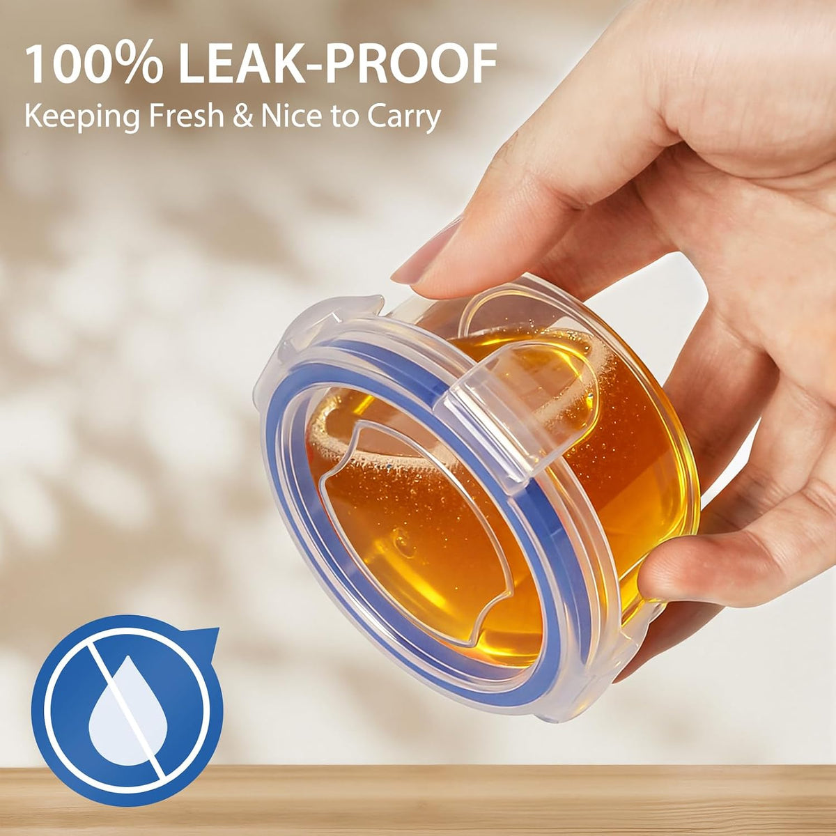 2.7 oz Salad Dressing Container to Go with Leakproof Lids, 6 Pack