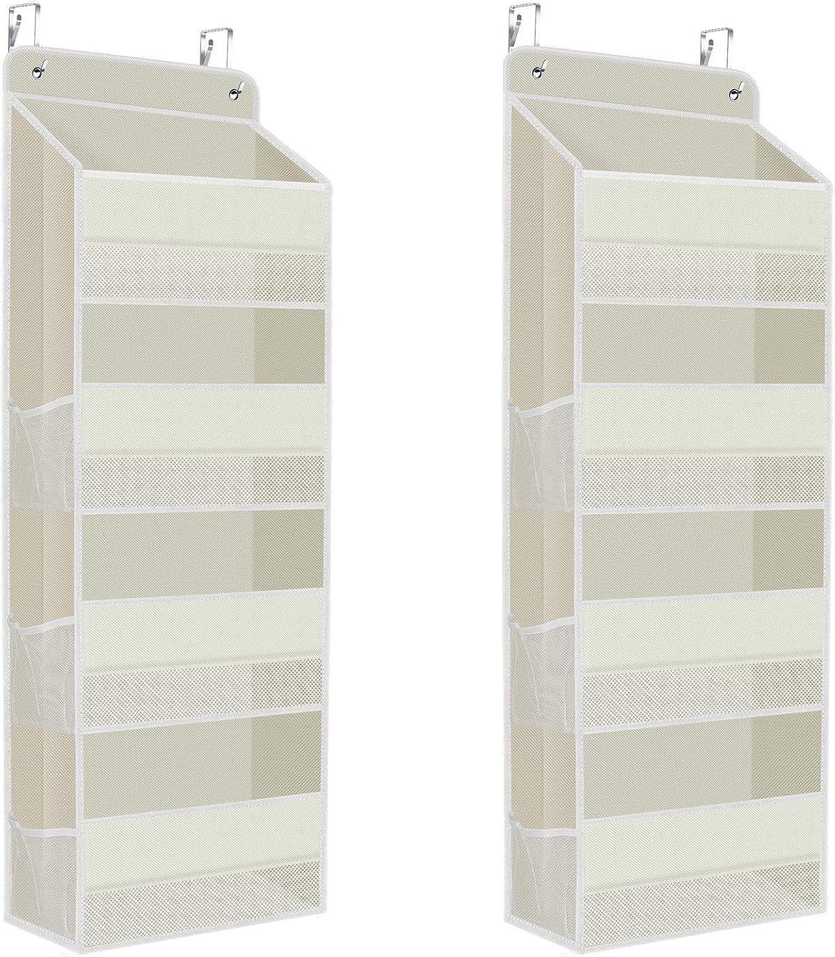 1 Pack Over The Door Organizer Hanging Storage Room Organizer | 40 lb Capacity, Ultra-Sturdy, Foldable, Mesh Design with Clear Window, Space-Saving Organizer for Pantry, Nursery & Closet