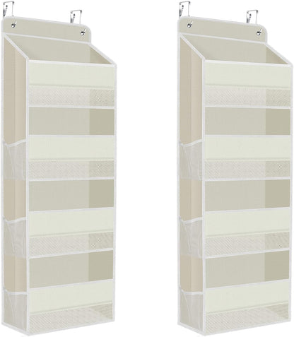 1 Pack Over The Door Organizer Hanging Storage Room Organizer | 40 lb Capacity, Ultra-Sturdy, Foldable, Mesh Design with Clear Window, Space-Saving Organizer for Pantry, Nursery & Closet