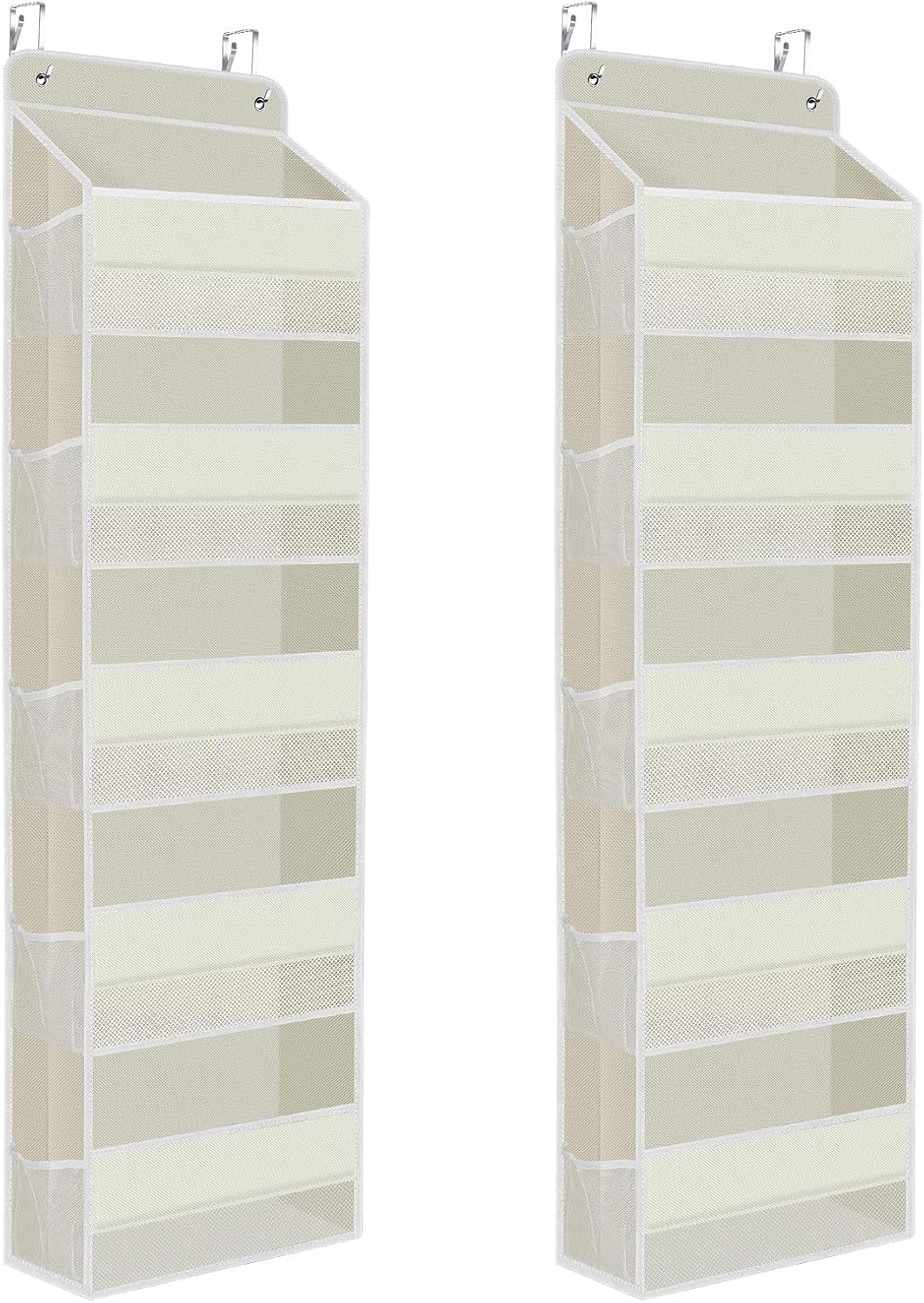 1 Pack Over The Door Organizer Hanging Storage Room Organizer | 40 lb Capacity, Ultra-Sturdy, Foldable, Mesh Design with Clear Window, Space-Saving Organizer for Pantry, Nursery & Closet
