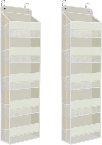 1 Pack Over The Door Organizer Hanging Storage Room Organizer | 40 lb Capacity, Ultra-Sturdy, Foldable, Mesh Design with Clear Window, Space-Saving Organizer for Pantry, Nursery & Closet