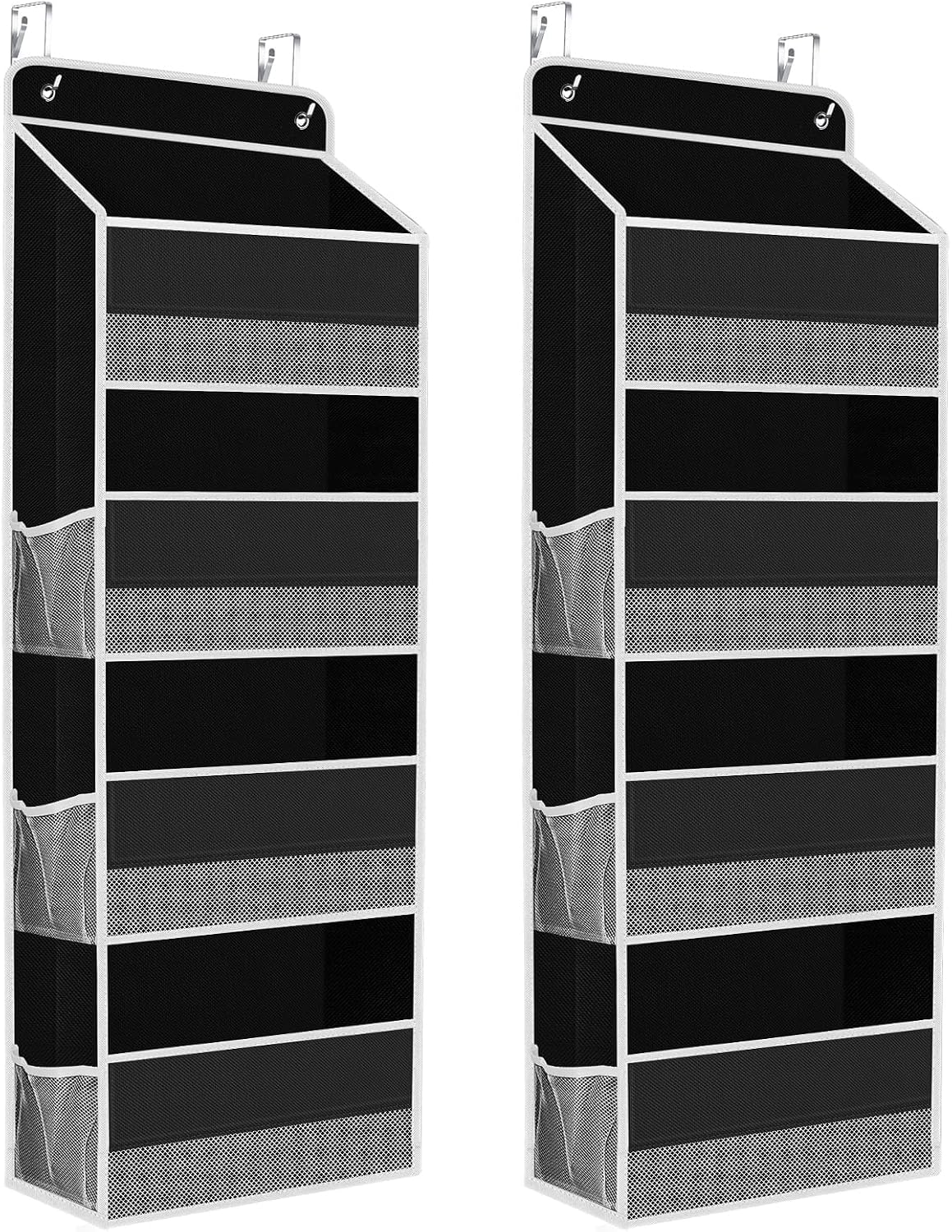 1 Pack Over The Door Organizer Hanging Storage Room Organizer | 40 lb Capacity, Ultra-Sturdy, Foldable, Mesh Design with Clear Window, Space-Saving Organizer for Pantry, Nursery & Closet