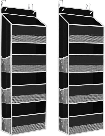 1 Pack Over The Door Organizer Hanging Storage Room Organizer | 40 lb Capacity, Ultra-Sturdy, Foldable, Mesh Design with Clear Window, Space-Saving Organizer for Pantry, Nursery & Closet