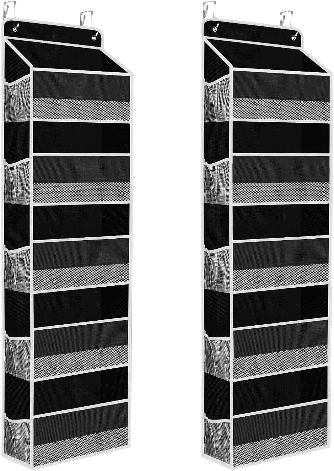 1 Pack Over The Door Organizer Hanging Storage Room Organizer | 40 lb Capacity, Ultra-Sturdy, Foldable, Mesh Design with Clear Window, Space-Saving Organizer for Pantry, Nursery & Closet