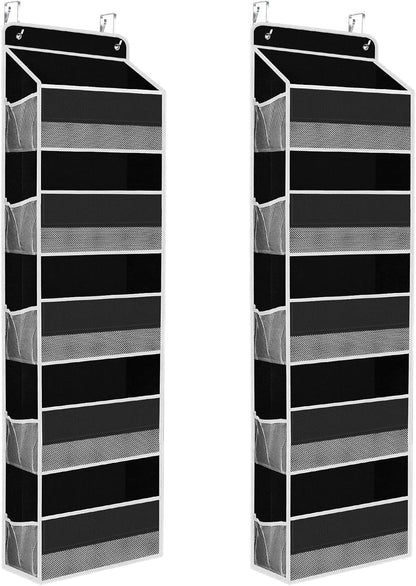 1 Pack Over The Door Organizer Hanging Storage Room Organizer | 40 lb Capacity, Ultra-Sturdy, Foldable, Mesh Design with Clear Window, Space-Saving Organizer for Pantry, Nursery & Closet