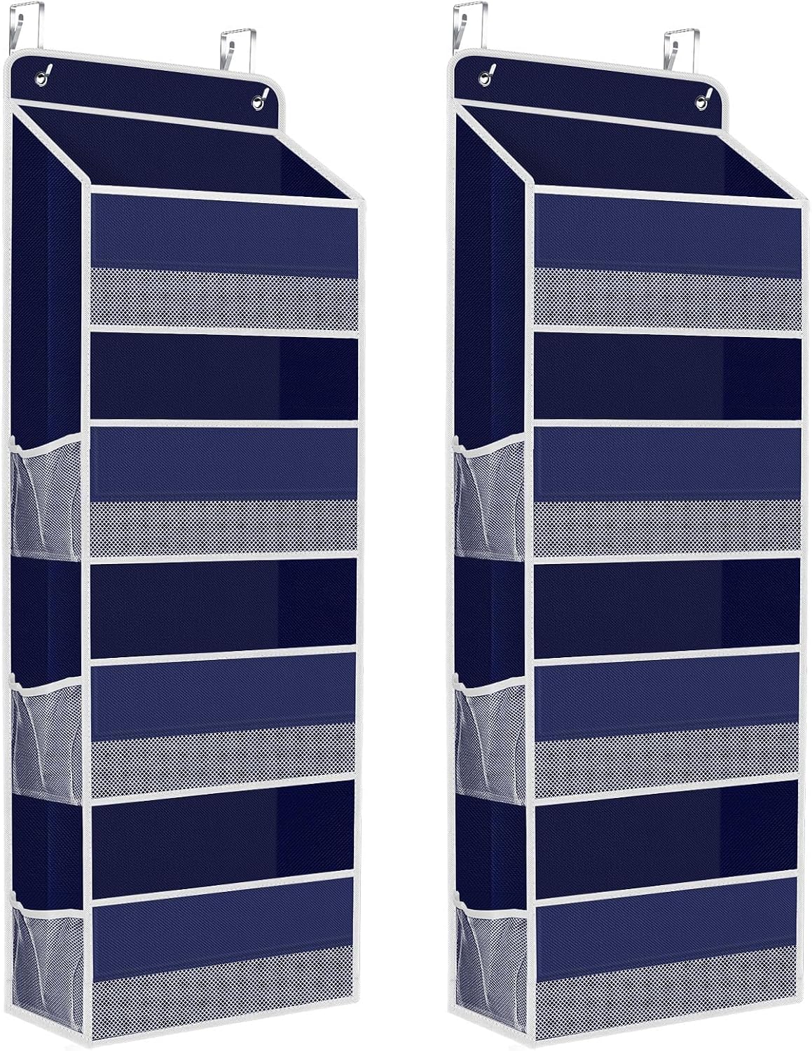1 Pack Over The Door Organizer Hanging Storage Room Organizer | 40 lb Capacity, Ultra-Sturdy, Foldable, Mesh Design with Clear Window, Space-Saving Organizer for Pantry, Nursery & Closet