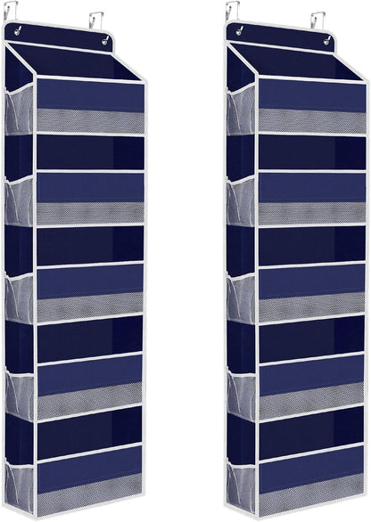 1 Pack Over The Door Organizer Hanging Storage Room Organizer | 40 lb Capacity, Ultra-Sturdy, Foldable, Mesh Design with Clear Window, Space-Saving Organizer for Pantry, Nursery & Closet