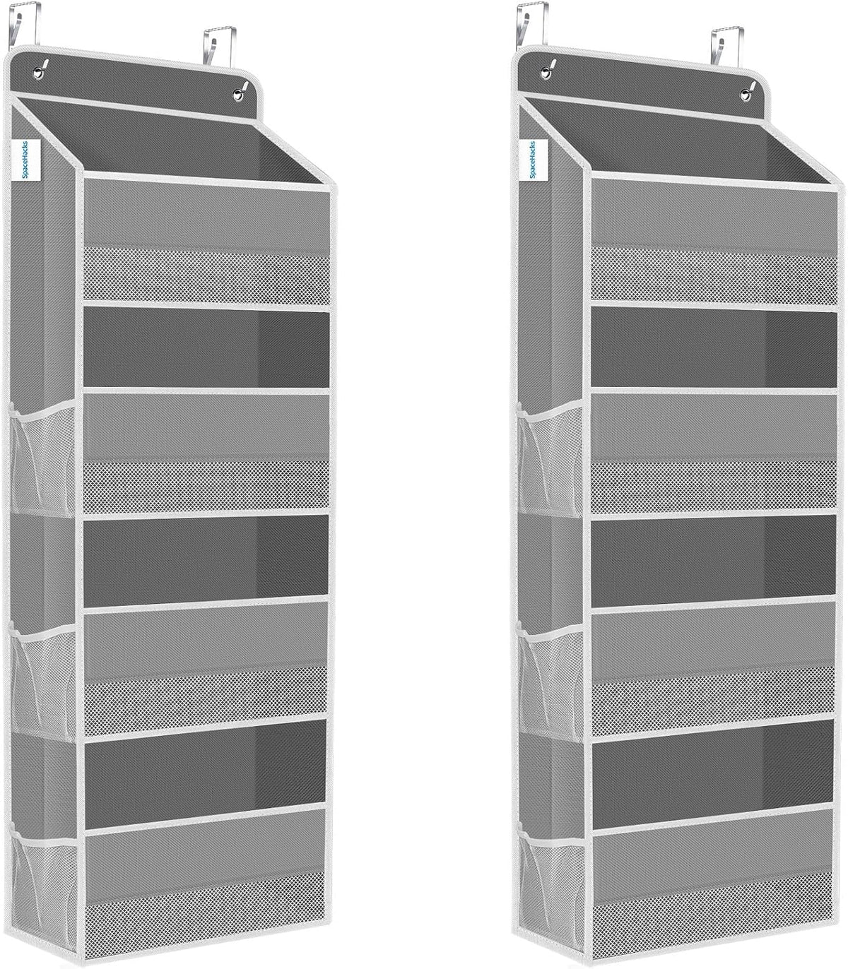 1 Pack Over The Door Organizer Hanging Storage Room Organizer | 40 lb Capacity, Ultra-Sturdy, Foldable, Mesh Design with Clear Window, Space-Saving Organizer for Pantry, Nursery & Closet