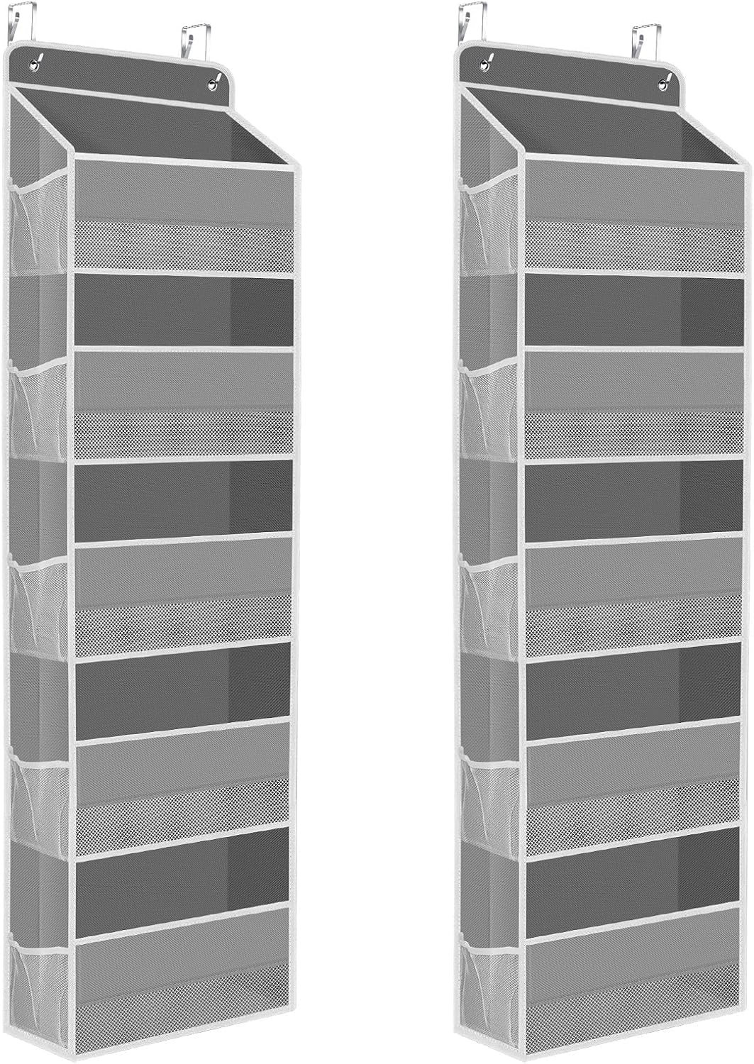 1 Pack Over The Door Organizer Hanging Storage Room Organizer | 40 lb Capacity, Ultra-Sturdy, Foldable, Mesh Design with Clear Window, Space-Saving Organizer for Pantry, Nursery & Closet