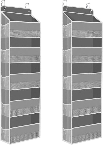 1 Pack Over The Door Organizer Hanging Storage Room Organizer | 40 lb Capacity, Ultra-Sturdy, Foldable, Mesh Design with Clear Window, Space-Saving Organizer for Pantry, Nursery & Closet
