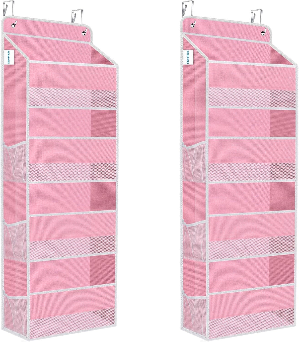 1 Pack Over The Door Organizer Hanging Storage Room Organizer | 40 lb Capacity, Ultra-Sturdy, Foldable, Mesh Design with Clear Window, Space-Saving Organizer for Pantry, Nursery & Closet
