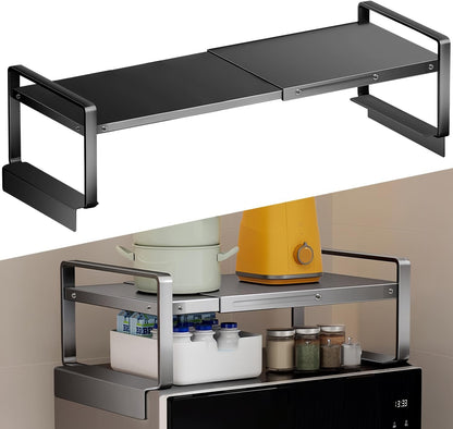 Adjustable Refrigerator Top Rack, 17-31.5" Metal Shelf for Washer/Dryer