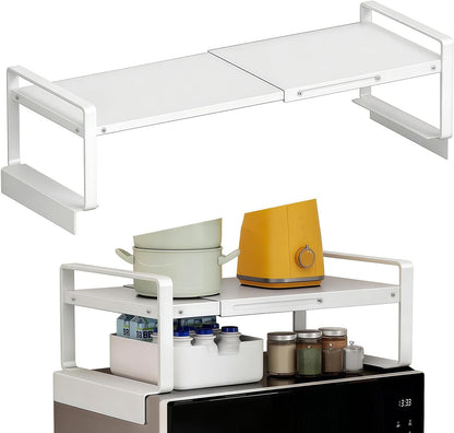 Adjustable Refrigerator Top Rack, 17-31.5" Metal Shelf for Washer/Dryer