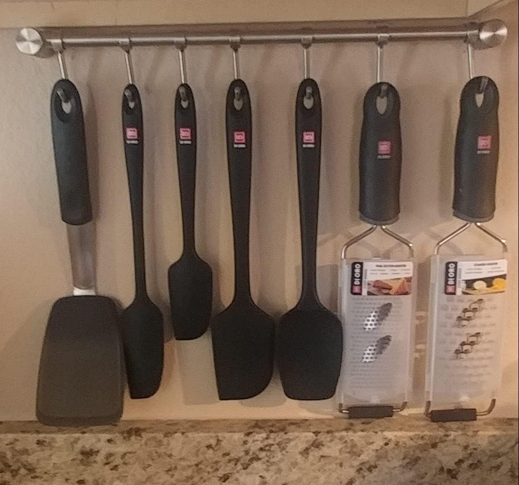 Kitchen Utensil Rack 2PCS, 15.6” Pot & Pan Hanging Rack Wall Mount