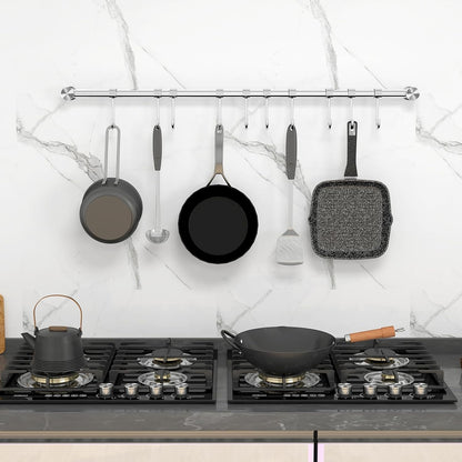 Kitchen Utensil Rack 2PCS, 15.6” Pot & Pan Hanging Rack Wall Mount