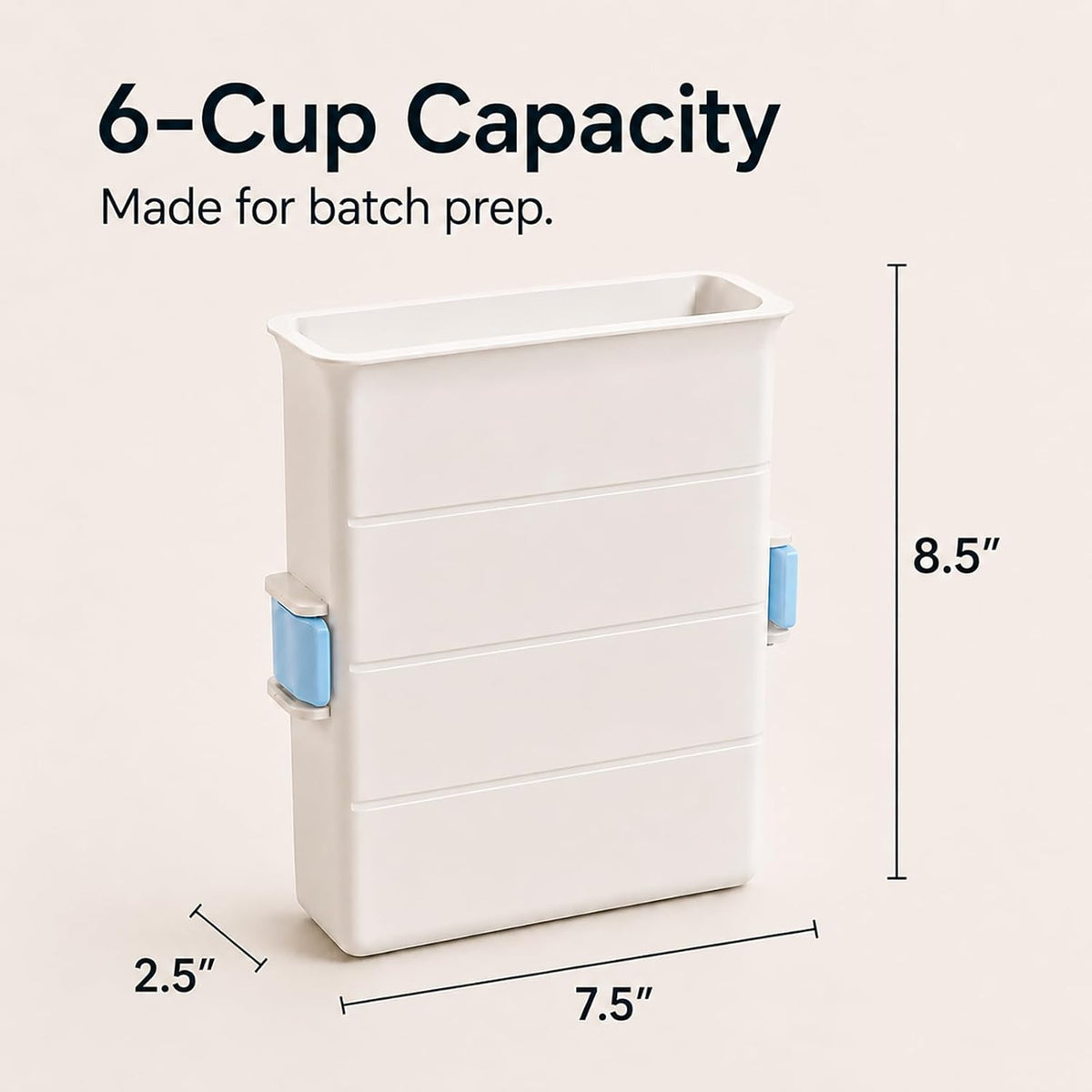 Freezer Food Block Maker, 6-Cup Freezer Bag Holder for Gallon Bags, Durable Hard Plastic, Freeze Soups, Bone Broth, Sauces, Chili & Leftovers into Flat Stackable Blocks, Meal Prep Freezer Storage