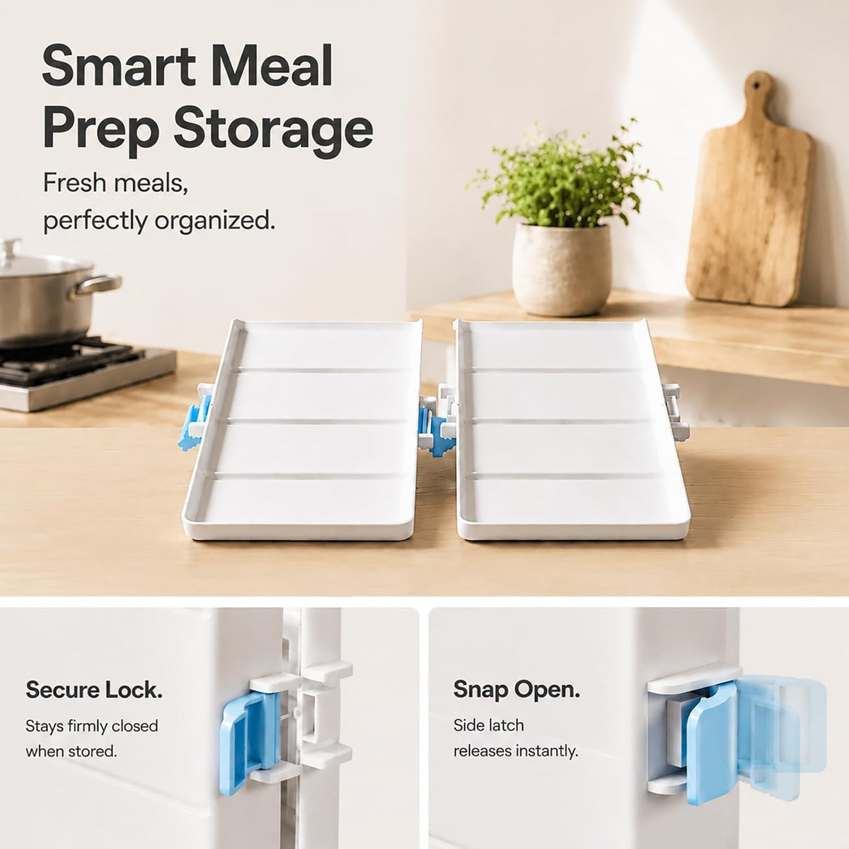 Freezer Food Block Maker, 6-Cup Freezer Bag Holder for Gallon Bags, Durable Hard Plastic, Freeze Soups, Bone Broth, Sauces, Chili & Leftovers into Flat Stackable Blocks, Meal Prep Freezer Storage