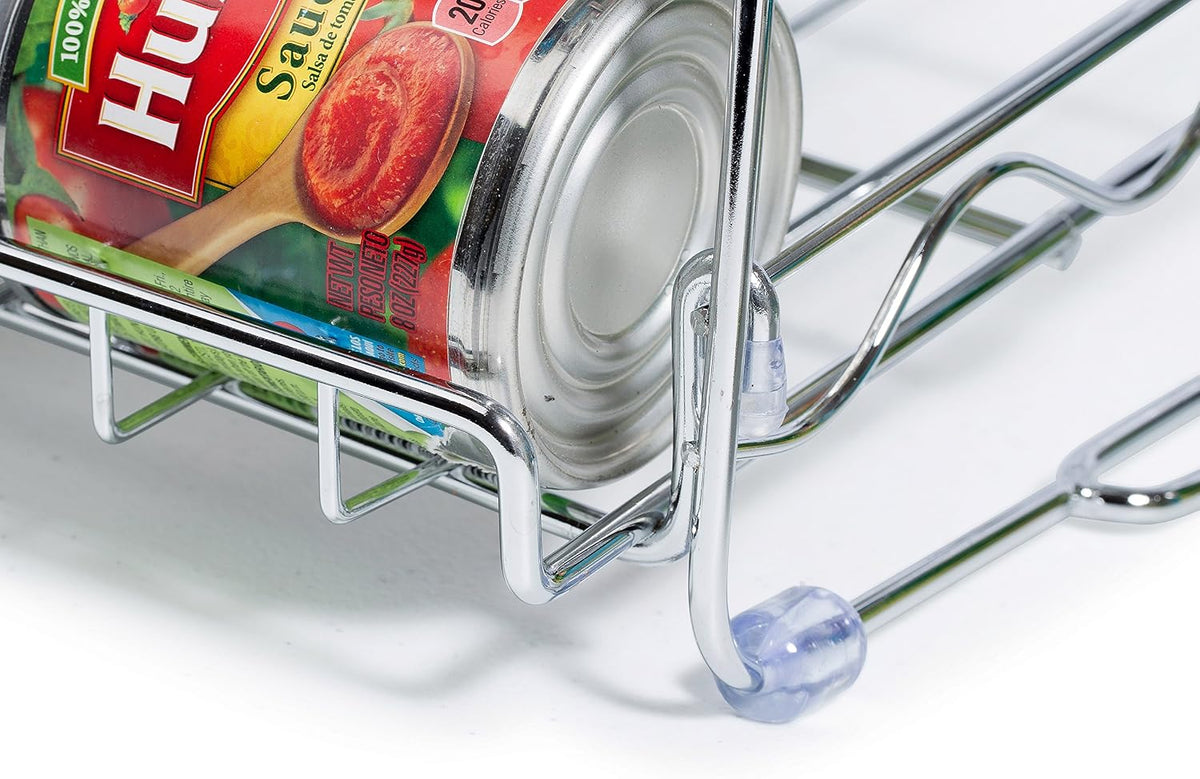 Can Organizer for Pantry, 36-Can Stackable Rack, 18 x 13 x 14 in, Chrome | Stackable Can Rack for 36 Cans, Canned Food Storage, Pantry Shelf, Kitchen Cabinet or Countertop