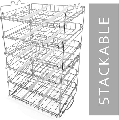 Can Organizer for Pantry, 36-Can Stackable Rack, 18 x 13 x 14 in, Chrome | Stackable Can Rack for 36 Cans, Canned Food Storage, Pantry Shelf, Kitchen Cabinet or Countertop
