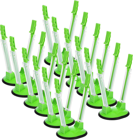 12 Pack Baggy Rack Stand Adjustable Freezer Bag Holder Stand Zipper Bag Holder for Filling With No Food Spills or Kitchen Mess (Green)