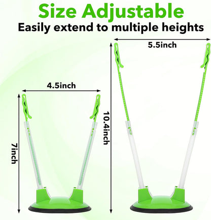 12 Pack Baggy Rack Stand Adjustable Freezer Bag Holder Stand Zipper Bag Holder for Filling With No Food Spills or Kitchen Mess (Green)