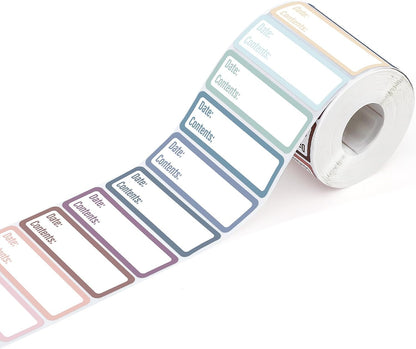 1000 Food Labels, 1 x 3 Inch Removable Freezer Date Stickers, Colorful | Water- And Oil-Resistant, Easy To Write , Clean Removal, No Residue, For Containers, Bottles, Leftovers, And Files