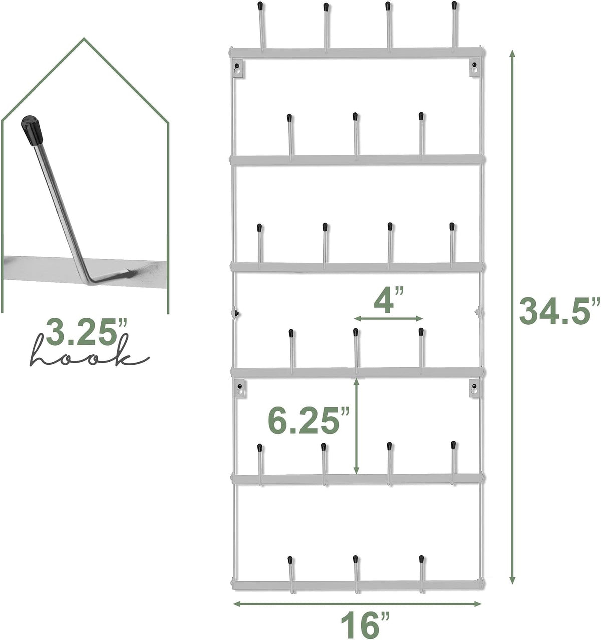 Wall Mug Rack, Coffee Mug Display for Coffee Station (Small, Brown)